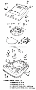 Page B Diagram and Parts List for SC679H  Sanitaire Upright Vacuum