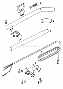 Page D Diagram and Parts List for SC679H  Sanitaire Upright Vacuum