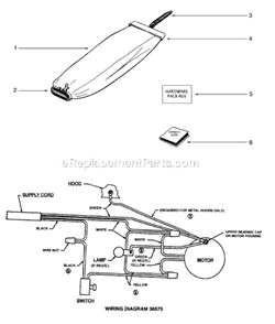 Part Location Diagram of 49596J Sanitaire Owner'S Guide