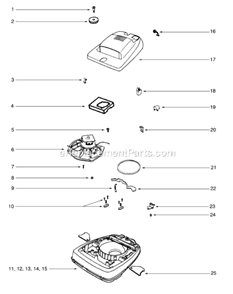 Page B Diagram and Parts List for SC679J-1  Sanitaire Upright Vacuum