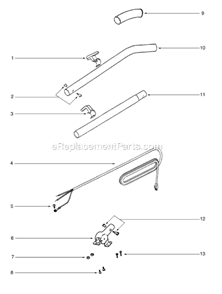 Page D Diagram and Parts List for SC679J-2  Sanitaire Upright Vacuum