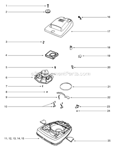 Page B Diagram and Parts List for SC679J-3  Sanitaire Upright Vacuum