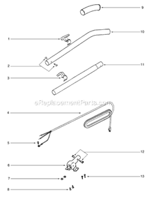 Page D Diagram and Parts List for SC679J-3  Sanitaire Upright Vacuum