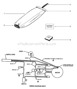 Page A Diagram and Parts List for SC679JGS  Sanitaire Upright Vacuum