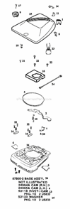 Part Location Diagram of 57900-2 Sanitaire Base Assembly 12" - Cartoned