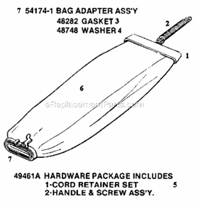 Page E Diagram and Parts List for SC684E  Sanitaire Upright Vacuum