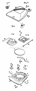 Page B Diagram and Parts List for SC684F-3  Sanitaire Upright Vacuum
