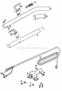 Page D Diagram and Parts List for SC684F-3  Sanitaire Upright Vacuum