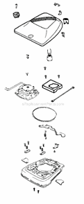 Page B Diagram and Parts List for SC684F  Sanitaire Upright Vacuum