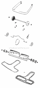 Page C Diagram and Parts List for SC684F  Sanitaire Upright Vacuum