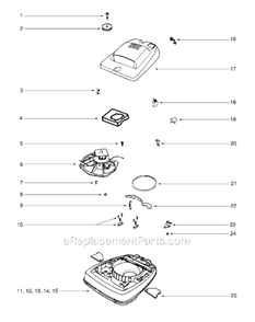 Page B Diagram and Parts List for SC688A-1  Sanitaire Upright Vacuum