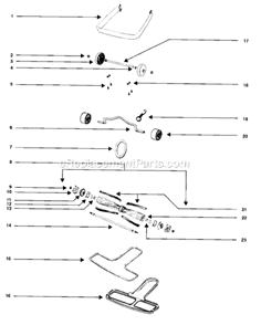 Page C Diagram and Parts List for SC688A  Sanitaire Upright Vacuum