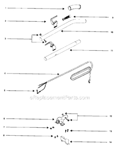 Page D Diagram and Parts List for SC688A  Sanitaire Upright Vacuum