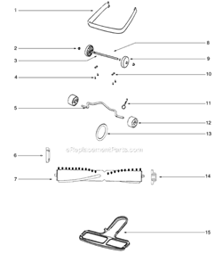 Page C Diagram and Parts List for SC689A-2  Sanitaire Upright Vacuum