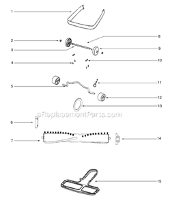 Page C Diagram and Parts List for SC689A-3  Sanitaire Upright Vacuum