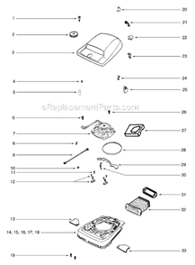 Part Location Diagram of 24834-1 Sanitaire Pedal - Foot