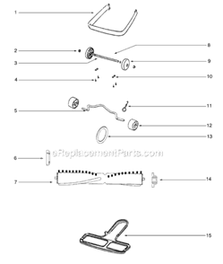 Page C Diagram and Parts List for SC689A  Sanitaire Upright Vacuum