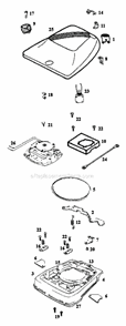 Page B Diagram and Parts List for SC695A-1  Sanitaire Upright Vacuum