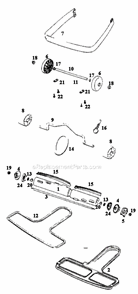 Page C Diagram and Parts List for SC695A-1  Sanitaire Upright Vacuum