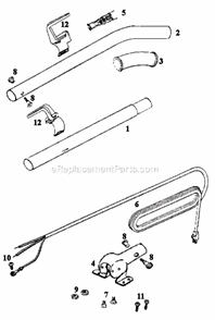 Page D Diagram and Parts List for SC695A-1  Sanitaire Upright Vacuum