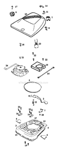 Page B Diagram and Parts List for SC695A  Sanitaire Upright Vacuum