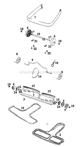 Page C Diagram and Parts List for SC695A  Sanitaire Upright Vacuum