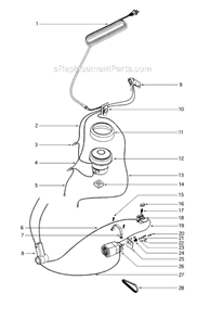Page B Diagram and Parts List for SC785AT-1  Sanitaire Upright Vacuum