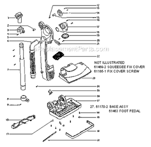 Page B Diagram and Parts List for SC785AT  Sanitaire Upright Vacuum