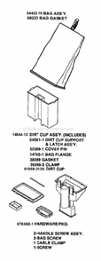 Page A Diagram and Parts List for SC882A  Sanitaire Upright Vacuum