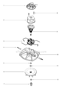 Page E Diagram and Parts List for SC883A-1  Sanitaire Upright Vacuum