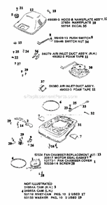 Part Location Diagram of 26833-1 Sanitaire Knob Assembly