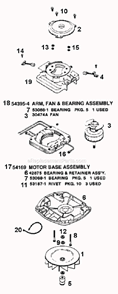 Page B Diagram and Parts List for SC886D  Sanitaire Upright Vacuum