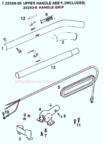 Page C Diagram and Parts List for SC886D  Sanitaire Upright Vacuum