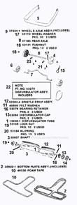 Page D Diagram and Parts List for SC886D  Sanitaire Upright Vacuum