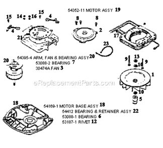 Page E Diagram and Parts List for SC886E-1  Sanitaire Upright Vacuum