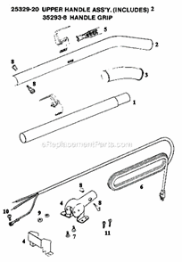 Page D Diagram and Parts List for SC886E-2  Sanitaire Upright Vacuum