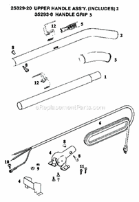 Page D Diagram and Parts List for SC886E  Sanitaire Upright Vacuum