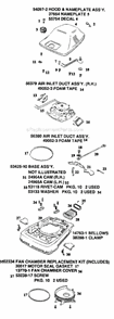 Part Location Diagram of 53425-10 Sanitaire Base Assembly - Cartoned