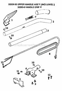 Page D Diagram and Parts List for SC887B-1  Sanitaire Upright Vacuum