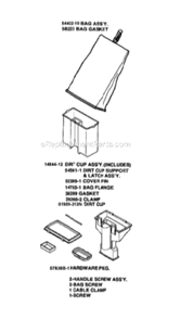 Page A Diagram and Parts List for SC887B-3  Sanitaire Upright Vacuum