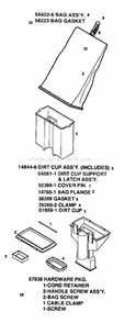 Page A Diagram and Parts List for SC887B  Sanitaire Upright Vacuum