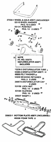 Page C Diagram and Parts List for SC887B  Sanitaire Upright Vacuum