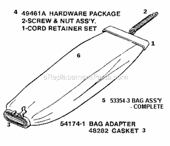 Page A Diagram and Parts List for SC888D  Sanitaire Upright Vacuum