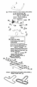 Page D Diagram and Parts List for SC888E  Sanitaire Upright Vacuum