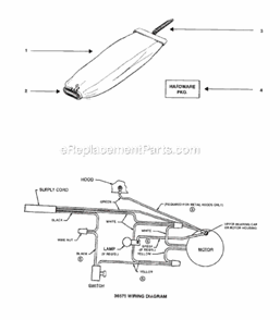 Page A Diagram and Parts List for SC888G-1  Sanitaire Upright Vacuum