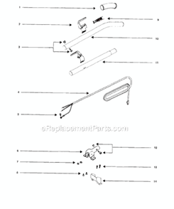 Page D Diagram and Parts List for SC888G-1  Sanitaire Upright Vacuum