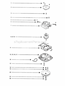 Page E Diagram and Parts List for SC888G-1  Sanitaire Upright Vacuum