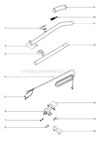 Page C Diagram and Parts List for SC888H-1  Sanitaire Upright Vacuum