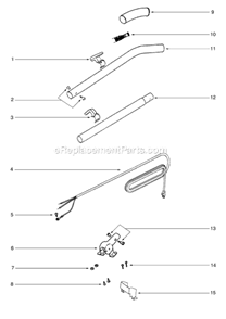 Page C Diagram and Parts List for SC888H  Sanitaire Upright Vacuum