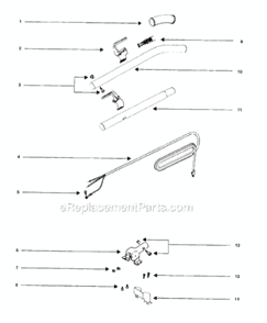 Page D Diagram and Parts List for SC888J-1  Sanitaire Upright Vacuum